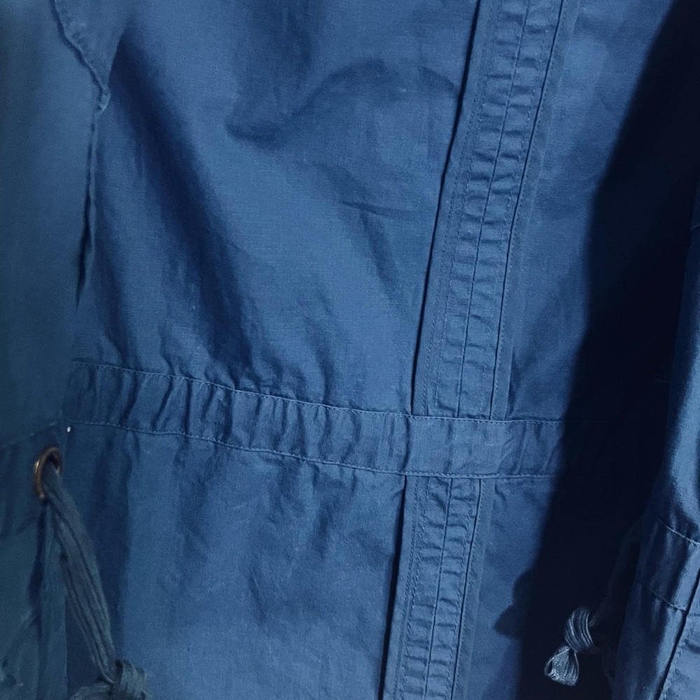 Coldwater Creek Cotton Ringstop Button Drawstring Jacket 4 Pocket Jacket size 10 - Picture 9 of 11